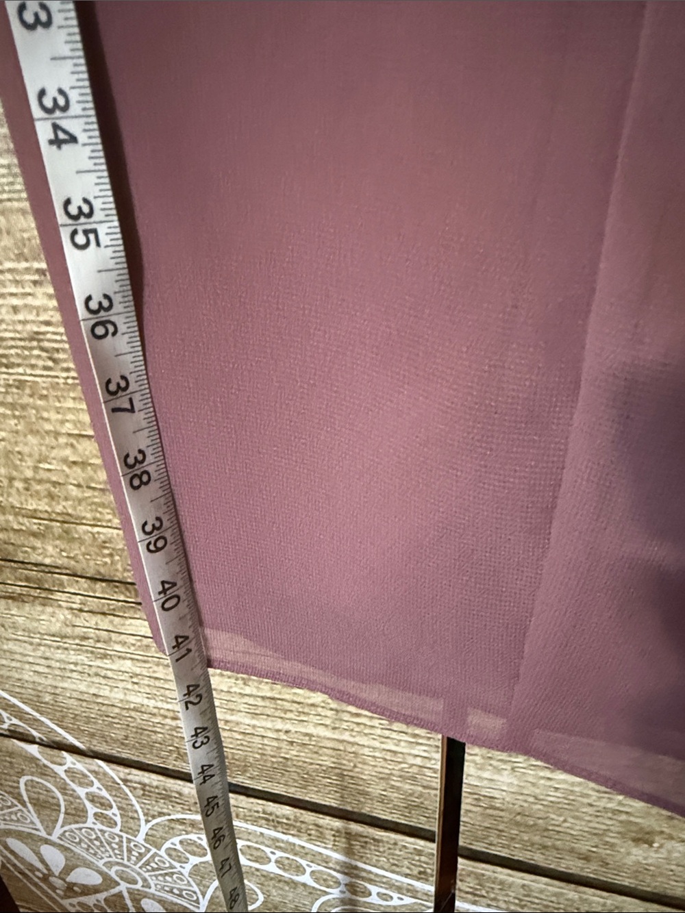 Womens Mauve Bell-Sleeve Chiffon 2 piece set - Elegant Evening - Picture 3 of 6